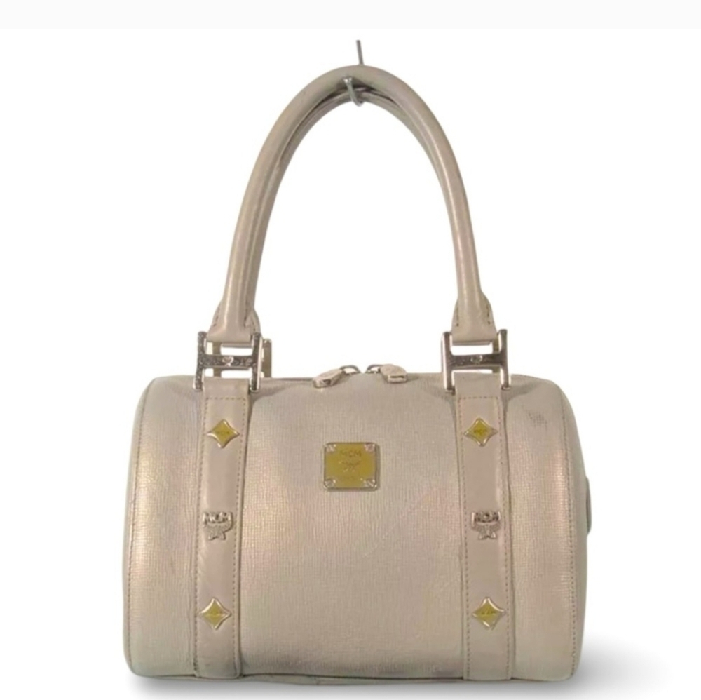 MCM BOSTON  Cream Satchel Bag ** With Dust Bag**